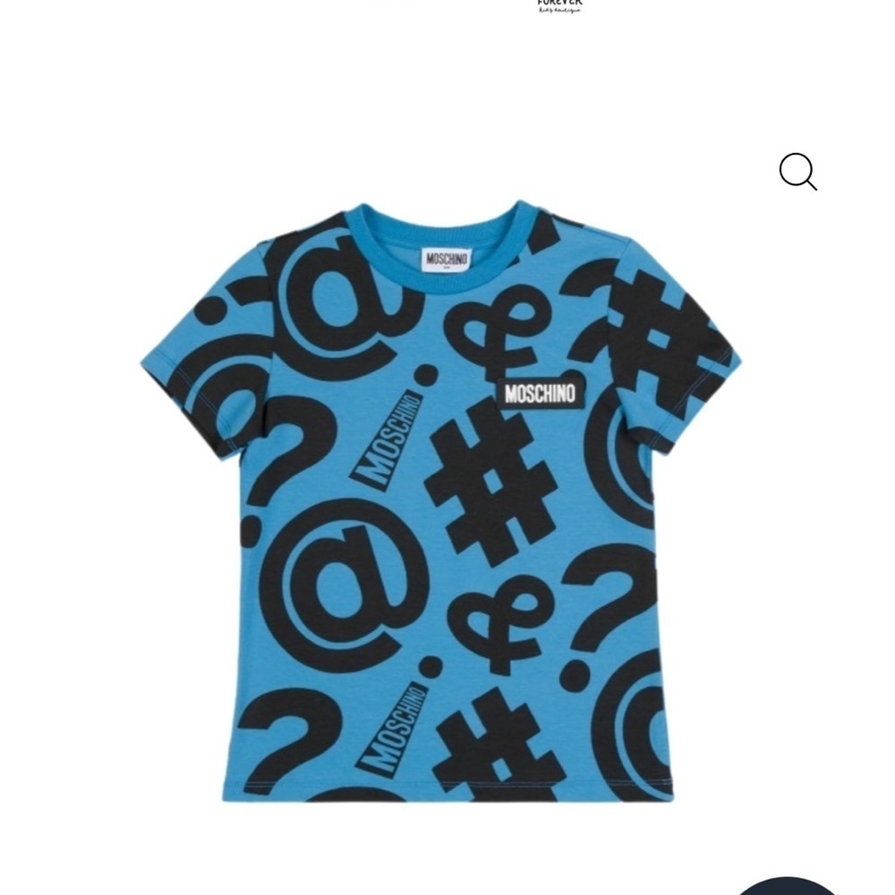 Moschino Kids Blue Graphic T-Shirt